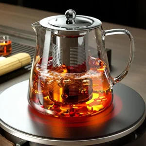 Glass Teapot with Strainer Infuser