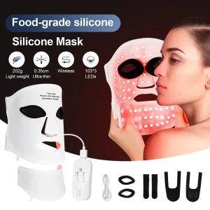 Silicone LED Mask with Red Light Infrared Therapy